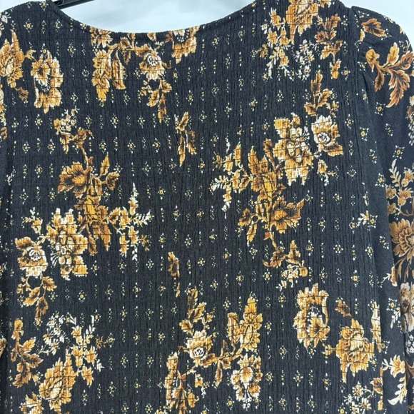 Torrid Black Floral Smocked V Neck Long Sleeve Midi Dress Size 2X Romantic - Picture 4 of 8